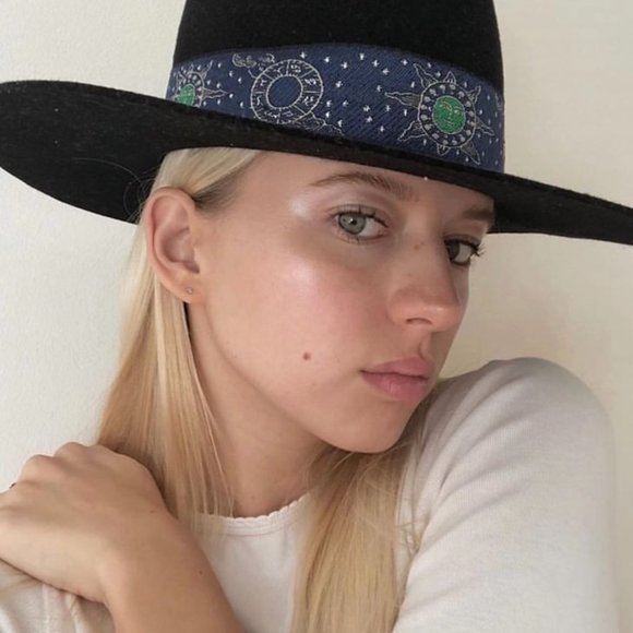 LACK OF COLOR BENSON-TRI ZODIAC BLACK GAUCHO HAT SMALL NWT main image 6
